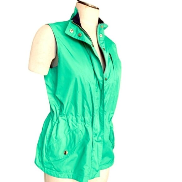 Ralph Lauren Cadogen Reversible Vest Women's L Green/Navy #94H - Picture 7 of 13